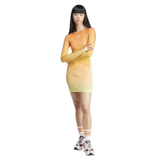 Adidas Γυναικείο φόρεμα 3-Stripes Long-Sleeve Mini Dress